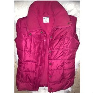 Old navy pink puffer coat